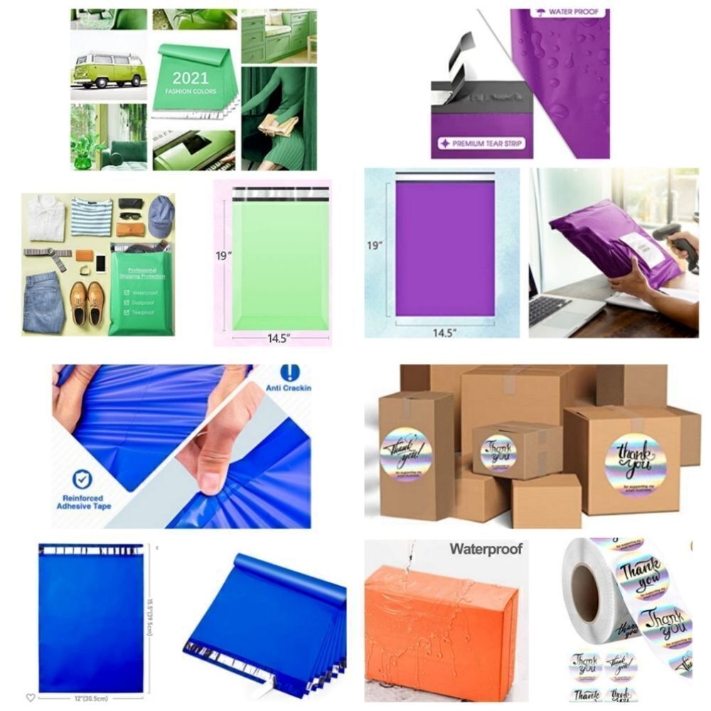 Poly Mailers XLARGE 40 piece Starter Pack w/Stickers